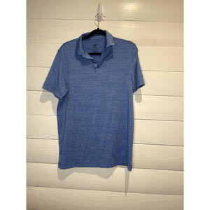 Champion Men's Duo Dry Short Sleeve Blue Heathered Golf Polo Shirt Sz Med - EUC